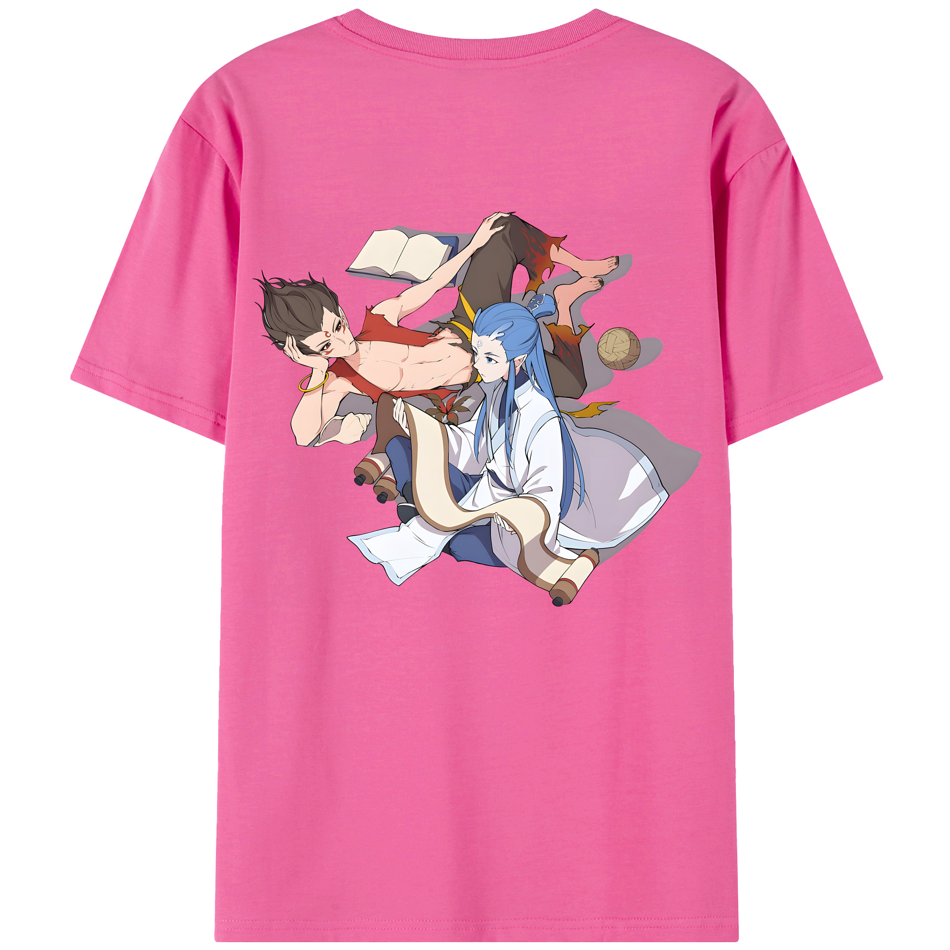 （画像用） Ne Zha 2 ナタ 魔童の大暴れ レディース半袖Tシャツ(バックプリント)